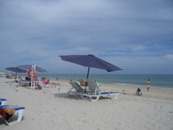 Sandy beaches at Tavira Algarve Portugal