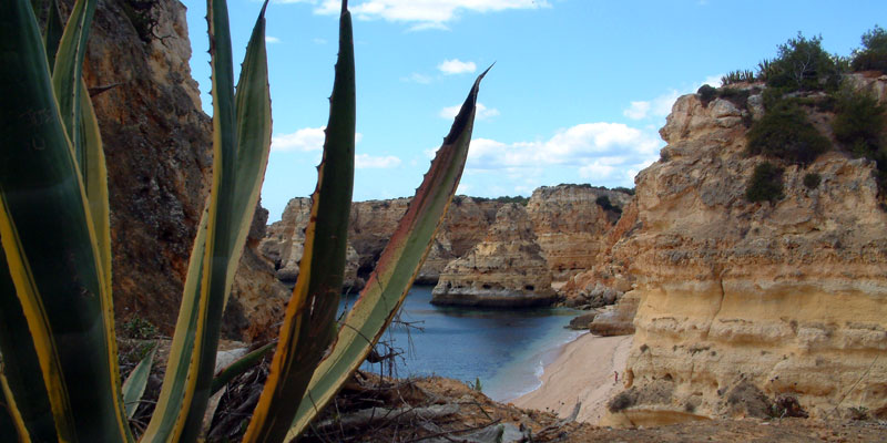 Beach near Ponte piedade lagos algarve portugal