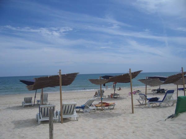 Sandy beaches at Tavira Algarve Portugal