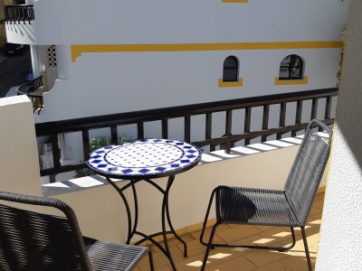 balcony livingroom and kitchen